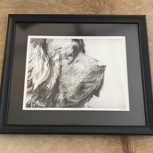 Newfoundland Print custom frame double mat